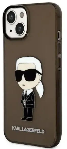 Dėklas Karl Lagerfeld KLHCP14MHNIKTCK IPHONE 14 PLUS / 15 PLUS 6.7 "Juodas / Juodas HARDCASE IKONIK Karl Lagerfeld