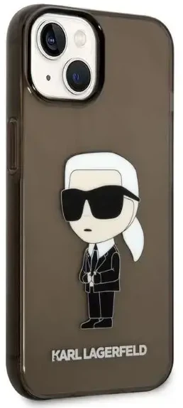 Dėklas Karl Lagerfeld KLHCP14MHNIKTCK IPHONE 14 PLUS / 15 PLUS 6.7 "Juodas / Juodas HARDCASE IKONIK Karl Lagerfeld