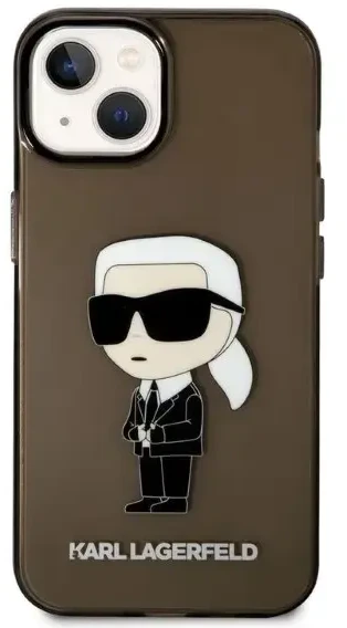Dėklas Karl Lagerfeld KLHCP14MHNIKTCK IPHONE 14 PLUS / 15 PLUS 6.7 "Juodas / Juodas HARDCASE IKONIK Karl Lagerfeld