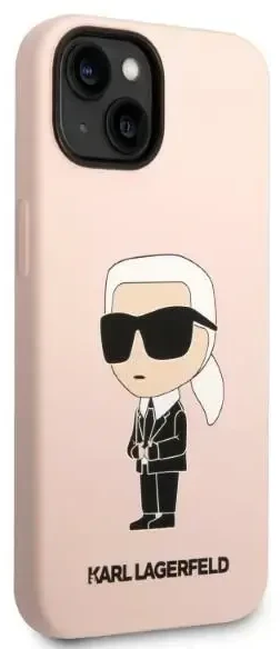 Dėklas Karl Lagerfeld KLHCP14MSNIKBCP IPHONE 14 PLUS / 15 PLUS 6.7 "HARDCASE Rožinis / Rožinis SILICONE IKONIK