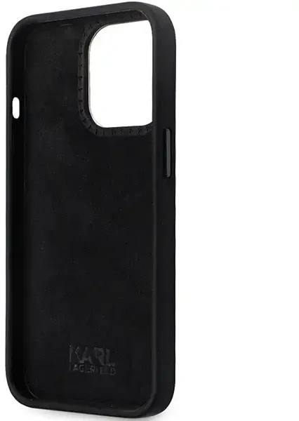 Dėklas Karl Lagerfeld KLHCP14XSMHCNPK IPHONE 14 PRO MAX 6.7 "Juodas/Juodas HARDCASE SILICONE C METAL PIN