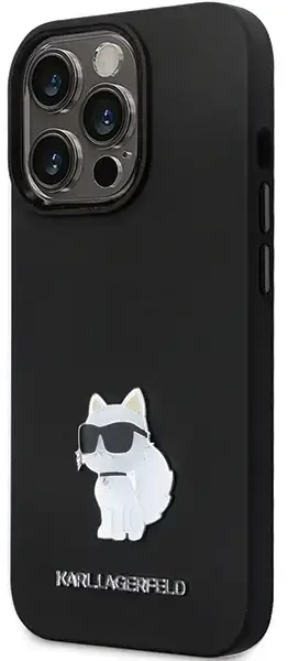 Dėklas Karl Lagerfeld KLHCP14XSMHCNPK IPHONE 14 PRO MAX 6.7 "Juodas/Juodas HARDCASE SILICONE C METAL PIN