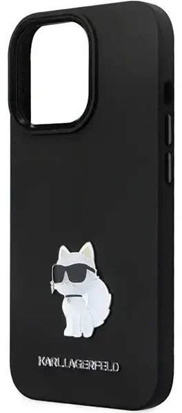 Dėklas Karl Lagerfeld KLHCP14XSMHCNPK IPHONE 14 PRO MAX 6.7 "Juodas/Juodas HARDCASE SILICONE C METAL PIN