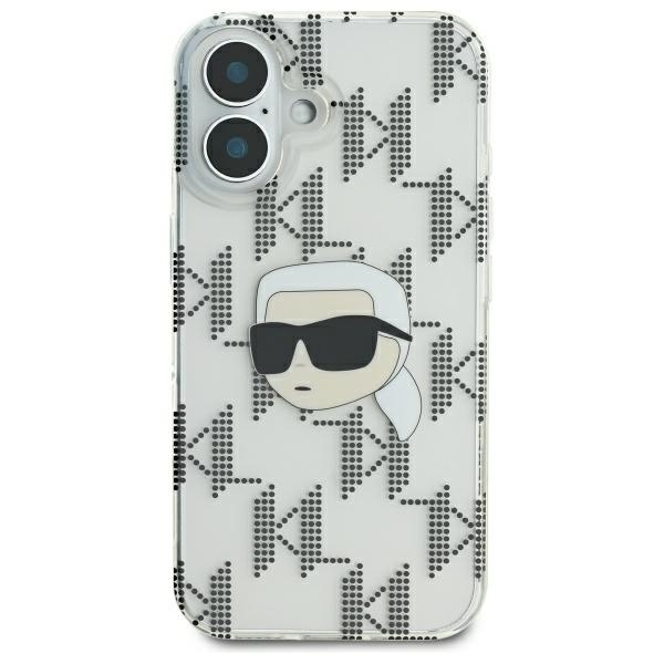 Karl Lagerfeld IML Karl Head Electroplated - dėklas skirtas Apple iPhone 16 transparent
