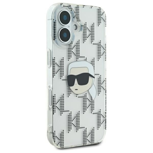 Karl Lagerfeld IML Karl Head Electroplated - dėklas skirtas Apple iPhone 16 transparent