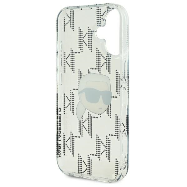 Karl Lagerfeld IML Karl Head Electroplated - dėklas skirtas Apple iPhone 16 transparent