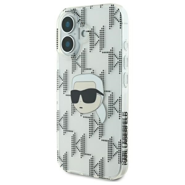 Karl Lagerfeld IML Karl Head Electroplated - dėklas skirtas Apple iPhone 16 transparent