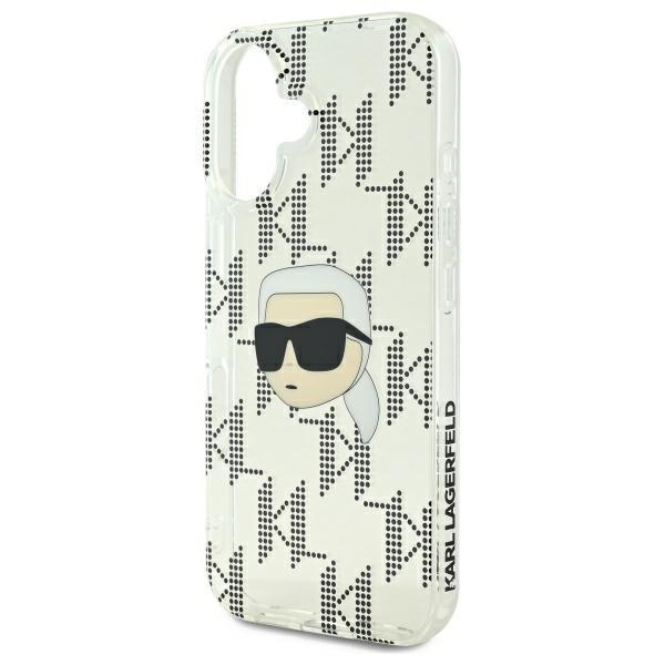 Karl Lagerfeld IML Karl Head Electroplated - dėklas skirtas Apple iPhone 16 transparent