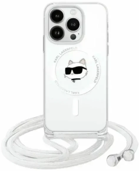 Karl Lagerfeld KLHMP16XHCCHNT Apple iPhone 16 Pro Max 6.9″ kietas dėklas skaidrus IML Choupette Head & Cord