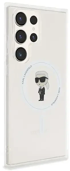 Karl Lagerfeld KLHMS24LHFCKNOT S24 Ultra S928 skaidrus kietas dėklas IML Ikonik MagSafe