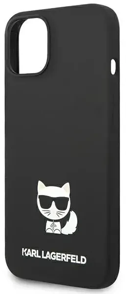 Karl Lagerfeld skysto silikono „Choupette“ dėklas, skirtas iPhone 14 Plus, juodas