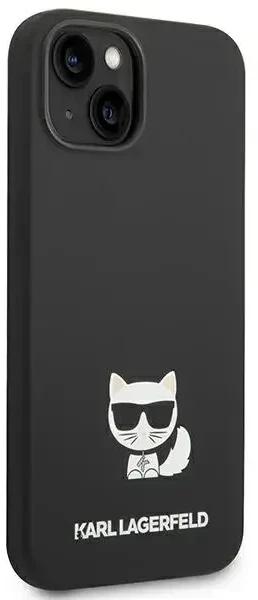 Karl Lagerfeld skysto silikono „Choupette“ dėklas, skirtas iPhone 14 Plus, juodas