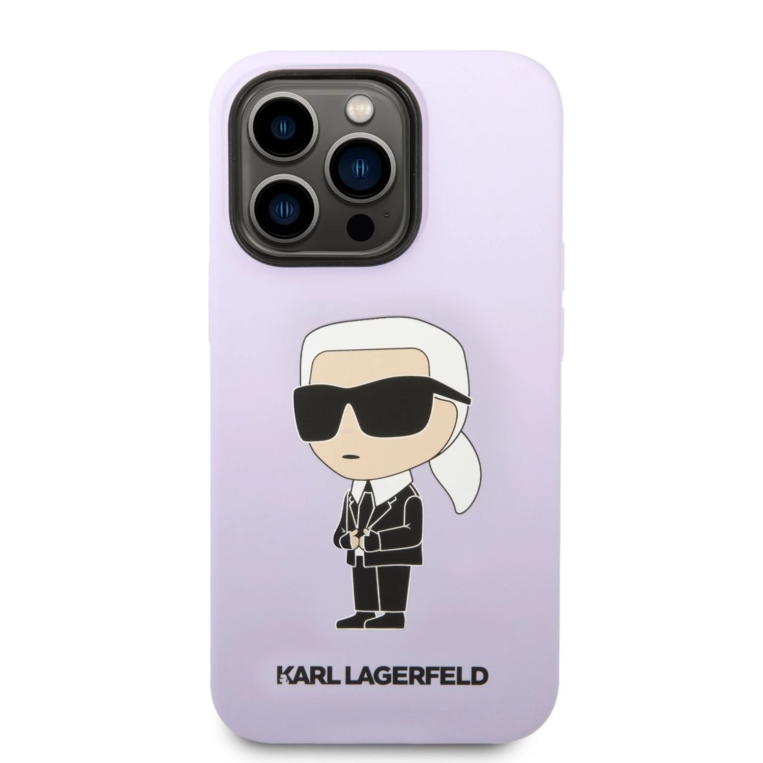 Karl Lagerfeld dėklas, skirtas iPhone 14 Pro Max 6,7 KLHCP14XSNIKBCU purpurinis kietas dėklas Silicone Ikonik