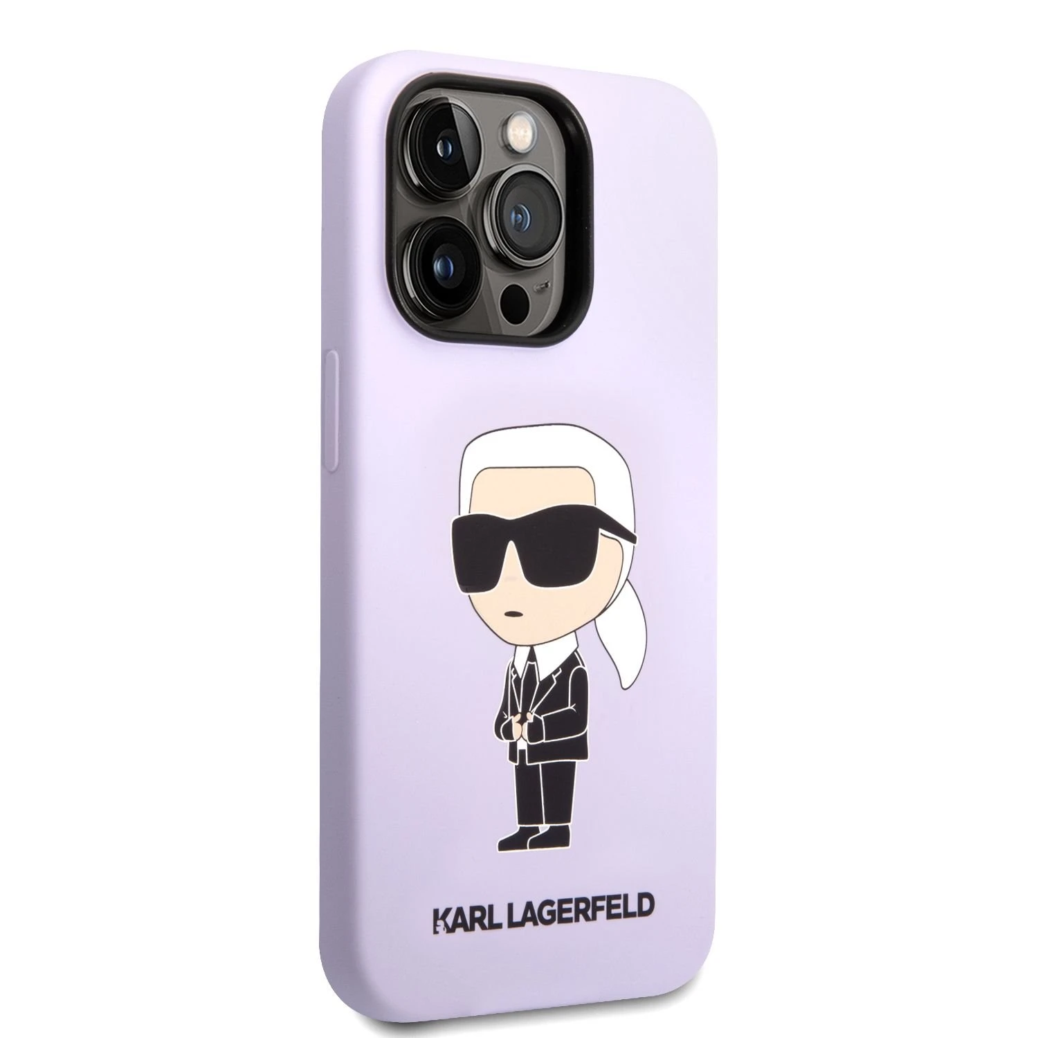 Karl Lagerfeld dėklas, skirtas iPhone 14 Pro Max 6,7 KLHCP14XSNIKBCU purpurinis kietas dėklas Silicone Ikonik