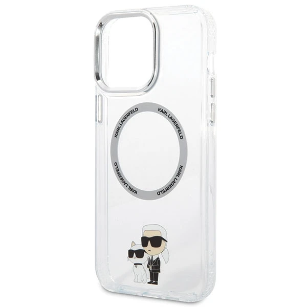 Apple iPhone 13 Pro Max Karl Lagerfeld dėklas Iconic Karl&Choupette Magsafe (KKLHMP13XHNKCIT) skaidrus
