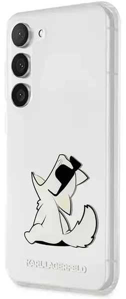 Karl Lagerfeld KLHCS23MCFNRC S23+ S916 skaidrus kietas dėklas Choupette Fun
