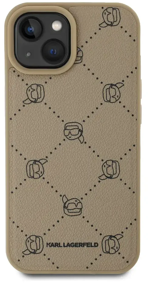 Dėklas Karl Lagerfeld KLHMP15SPGKHPHE Apple iPhone 15 6.1″ beige Magsafe Karl Heads