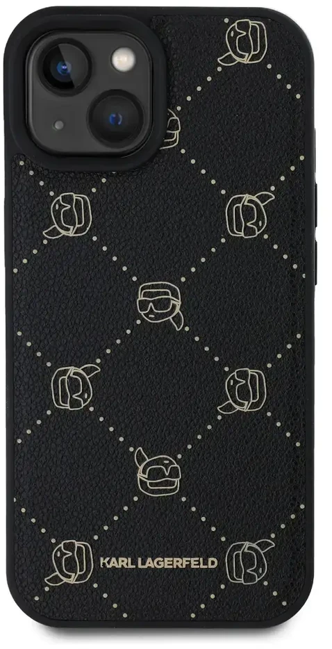Dėklas Karl Lagerfeld KLHMP15SPGKHPHK Apple iPhone 15 6.1″ juodos spalvos Magsafe Karl Head
