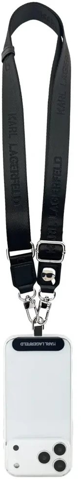 Karl Lagerfeld Universal Crossbody Strap Karl Patch juodos spalvos