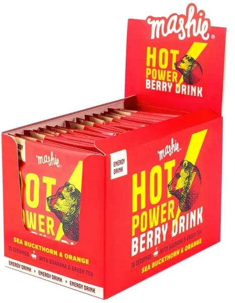 Nordic Berry Energinė šaltalankių uogų tyrė MASHIE HOT POWER, 15 vnt.