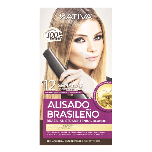 Kativa Brazilian Straightening Skirtas šviesiems plaukams plaukų tiesinimo priemonė šviesiem plaukam