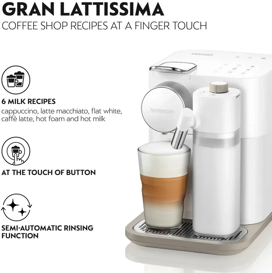 Kavos aparatas DELONGHI Nespresso EN640.W GRAN LATTISSIMA kapsulinis kavos virimo aparatas
