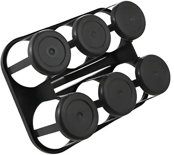 Songmics keeeper Flaschenträger"paco" 6-fach graphite mit Tragegriff zur Aufbewahrung und