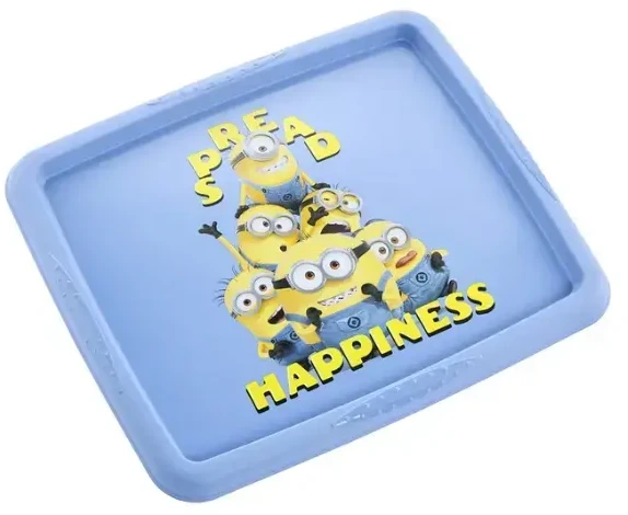 Paw Sc Laikymo dėžė su dangčiu 24L Karolina „Minions Happiness“ 42.5x35.5x22.5cm šviesus mėlynas