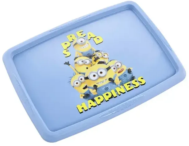 Lumarko Laikymo dėžė su dangčiu 45L Karolina „Minions Happiness“ 55.5x40x30cm šviesus mėlynas