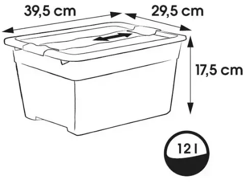 Keeeper LA-KA-PE Dėžė su vakuuminiu laikikliu 12L 39 5x29 5x17 5cm 285390