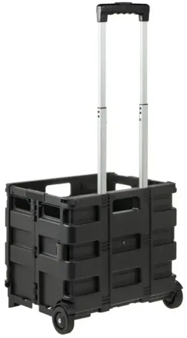 Keeeper sulankstomas pirkinių vežimėlis, kurio keliamoji galia iki 25 kg, Olli 45L, 38x36x33cm, juodas