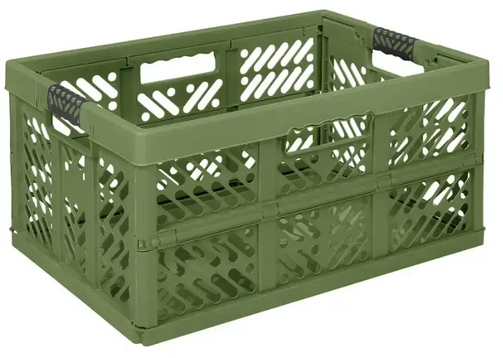 Keeeper Sulankstoma dėžė, kurios keliamoji galia iki 50 kg, Ben 54x37x28cm 45L alyvuogių spalvos 4052396121681