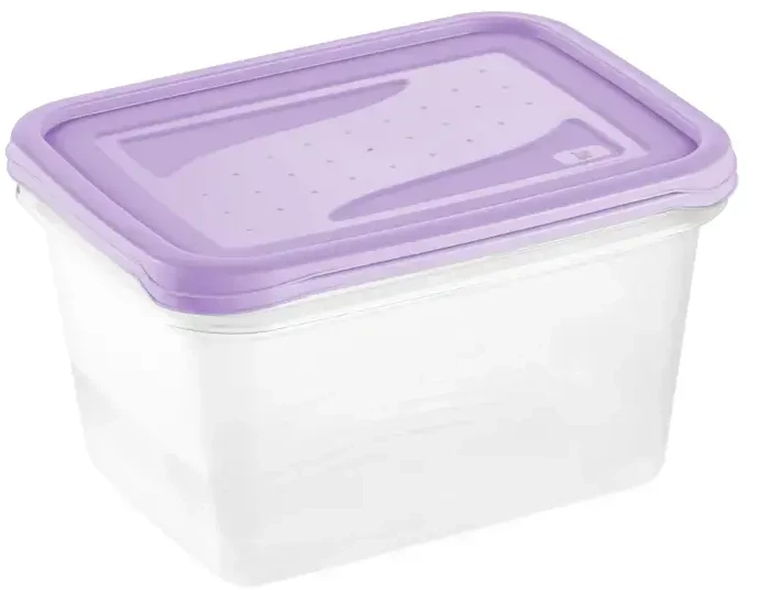 Keeeper Food container set rectangular 2x2L Fredo "Fresh" transparent/light violetinė