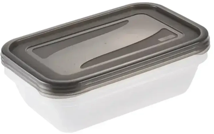 Stoneline Keeeper Food container set rectangular 3x2,4L Fredo "Fresh" transparent/crystal pilka