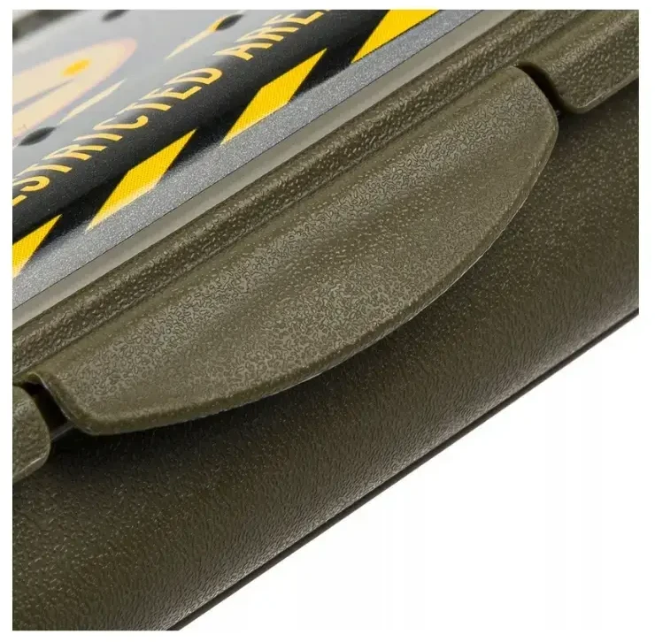 Mpl Power Keeeper maisto laikymo indelis „deco-click-box mini“ 0,5 l Carla „Emoji Danger“ 17 x 13 x 3,5 cm alyvuogių spalvos