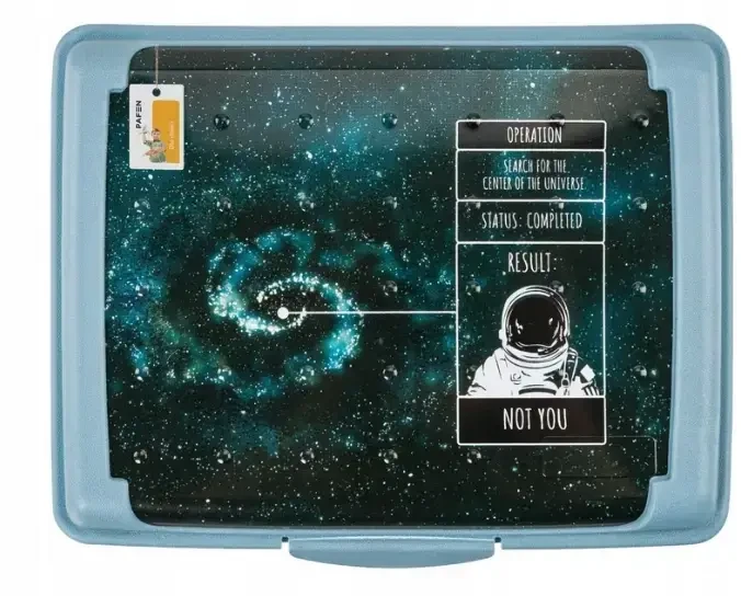 Mpl Power Keeeper maisto laikymo indelis su dekoratyvine spragtelėjimo formos dėžute, mini, 0,5 l, Carla „Cosmos“ 17 x 13 x 3,5 cm, mėlynas