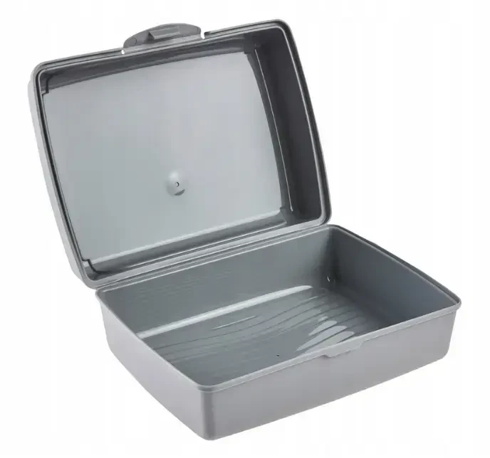 Mpl Power Keeeper maisto laikymo indelis su užsegamu dangteliu midi 1 l Carla „Monster“ 17x13x7cm pilka