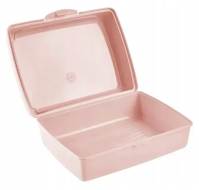 Mpl Power Keeeper maisto laikymo indelis su dekoratyvine spustelėjimo formos dėžute midi 1 l Carla „Vaisiai“ 17 x 13 x 7 cm rožinis