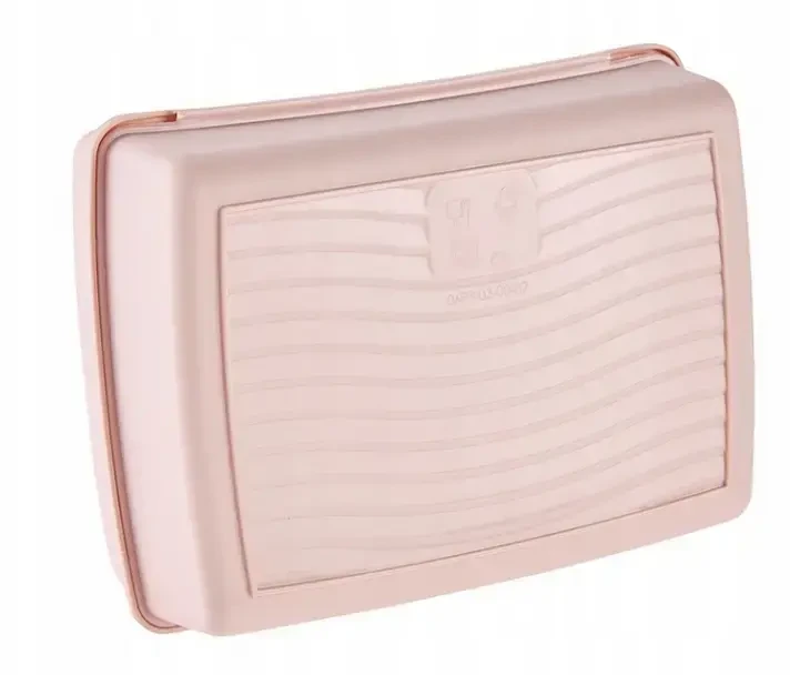 Mpl Power Keeeper maisto laikymo indelis su dekoratyvine spustelėjimo formos dėžute midi 1 l Carla „Vaisiai“ 17 x 13 x 7 cm rožinis