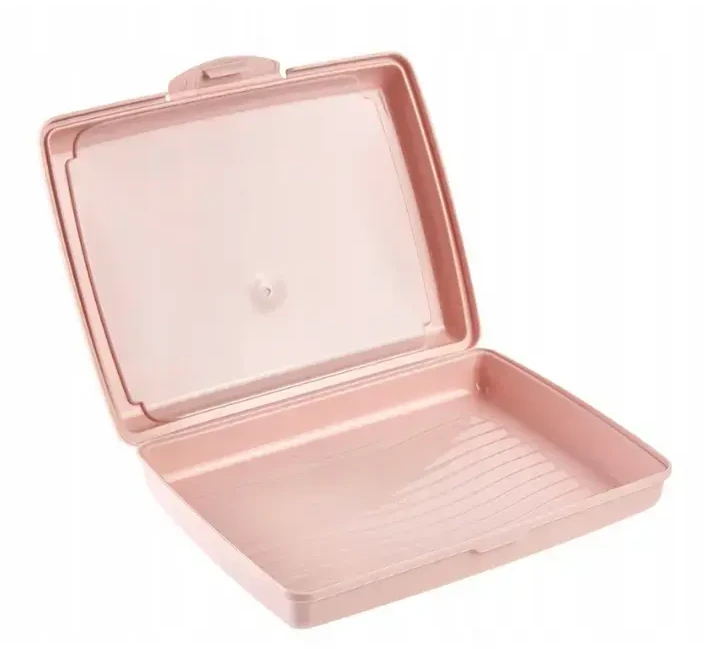 Mpl Power Keeeper maisto laikymo indelis su dekoratyvine spragtelėjimo formos dėžute, mini, 0,5 l, Carla „Vaisiai“, 17 x 13 x 3,5 cm, rožinis