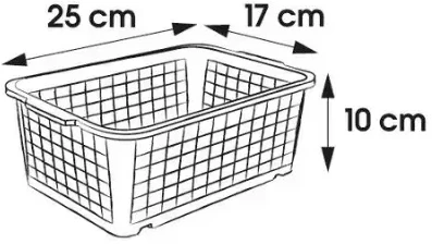 Keeeper Mini basket 25x17x10cm Fred transparent pilkas