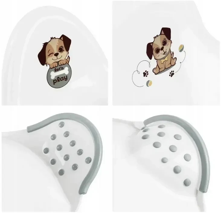 Okt Kids Keeeper Pot Adam "Dogs" 38x27x23.5cm baltas