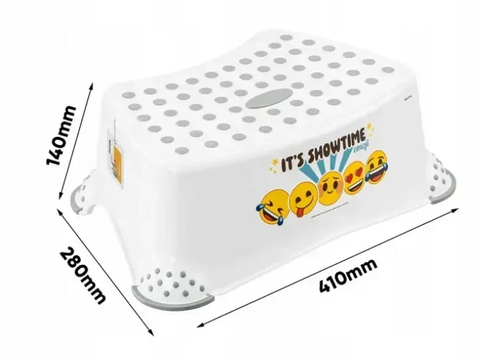Keeeper laiptelio formos taburetė Tomek "Emoji Showtime" 40.5x28.5x14cm baltas