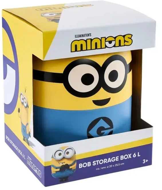 Vadobag Keeeper daiktadėžė Bob 6L "Minions" Ø20x25.5cm geltona/mėlynas