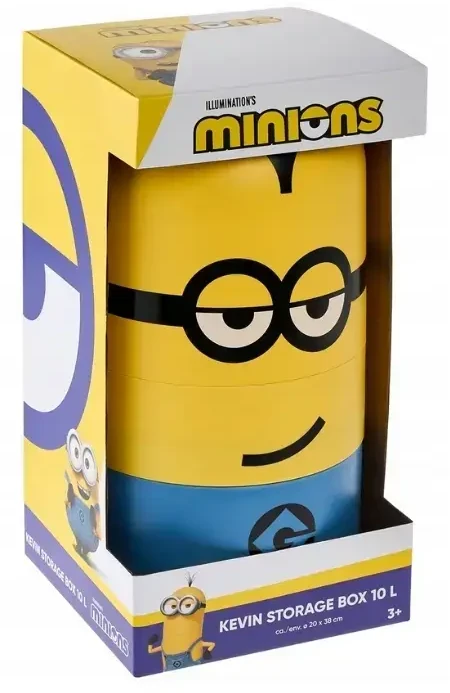 Curver Keeeper daiktadėžė Kevin 10L "Minions" Ø20x38cm geltona/mėlynas