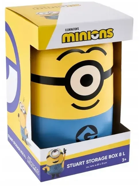 Pilot Pen Keeeper daiktadėžė Stuart 8L "Minions" Ø20x31cm geltona/mėlynas