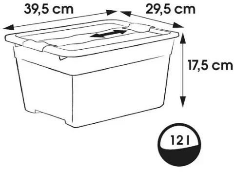 Keeeper transportavimo dėžė Eckhart 39,5x29,5x17,5cm 12L grafito spalvos