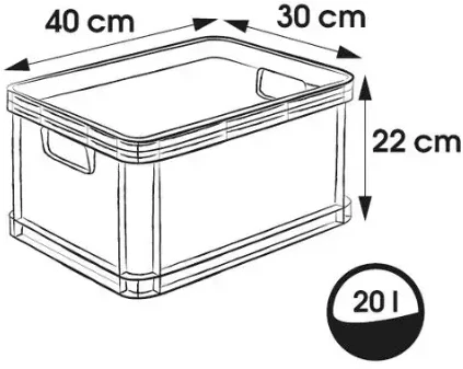 Keeeper KEEEPER - Robusto transportavimo konteineris - 20 l - grafito spalvos
