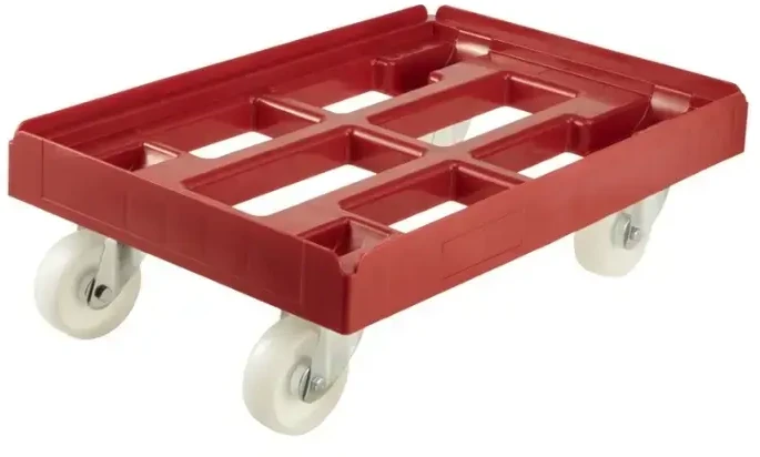 Keeeper vežimėlis transportavimo dėžėms ir krepšeliams Rolf 61x41x19cm raudonas