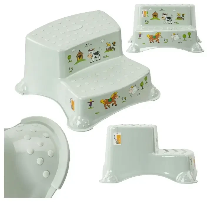 Starpak Keeeper dviejų pakopų suolas Igor "Funny Farm" 40x37x21cm minkštas žalias